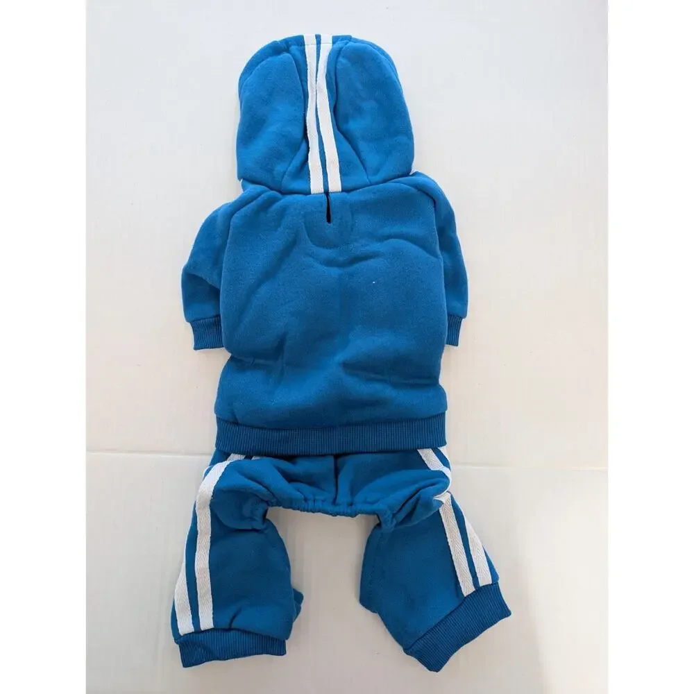 Lot 6 Dog Days Dog Tracksuit Small Blue Pet Sweatsuit Jogging Suit NEW